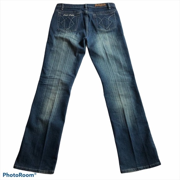 Pelle Pelle Vintage Embroidered Jeans Blue Size 29 Y2K Straight leg Rare - Picture 7 of 11
